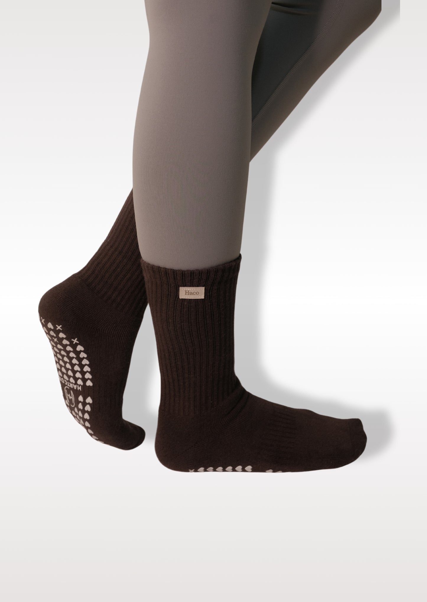 Classic Crew Grip Socks – Espresso